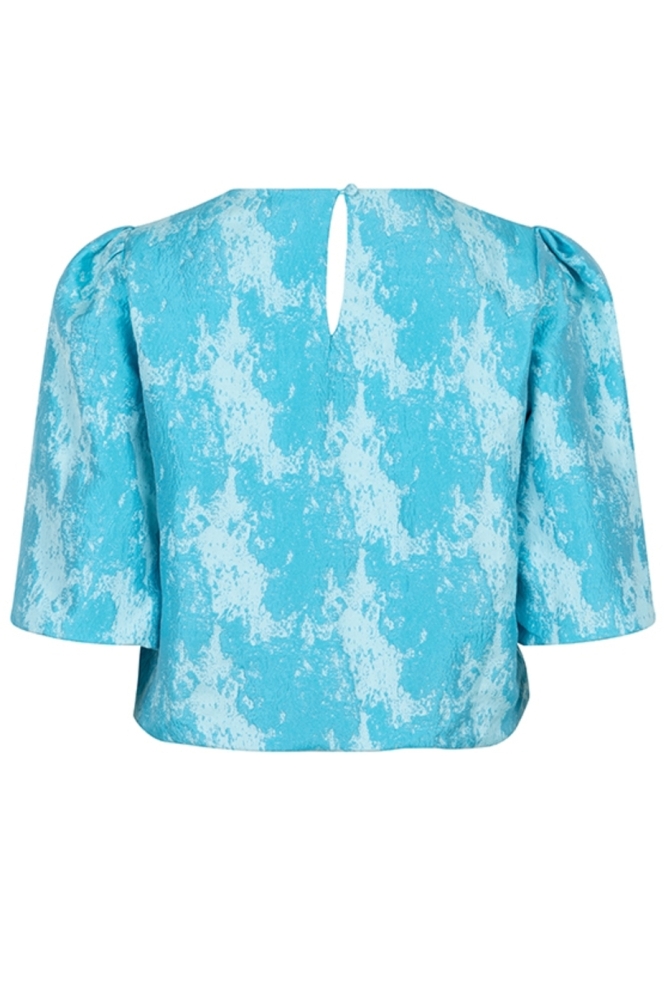 Lofty Manner blauwe dames t-shirt | Achteraanzicht