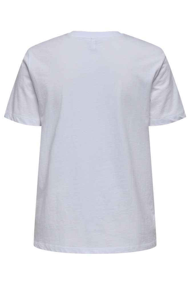 Only witte dames t-shirt | Achteraanzicht