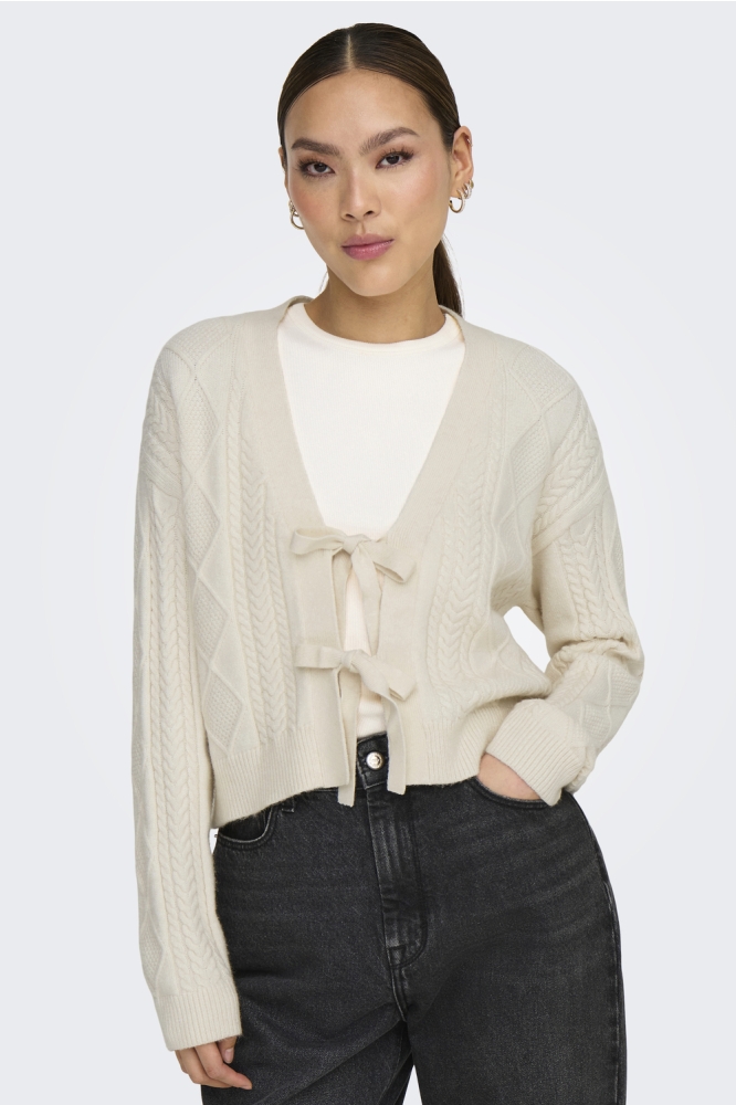 Only beige dames vest | Model vooraanzicht