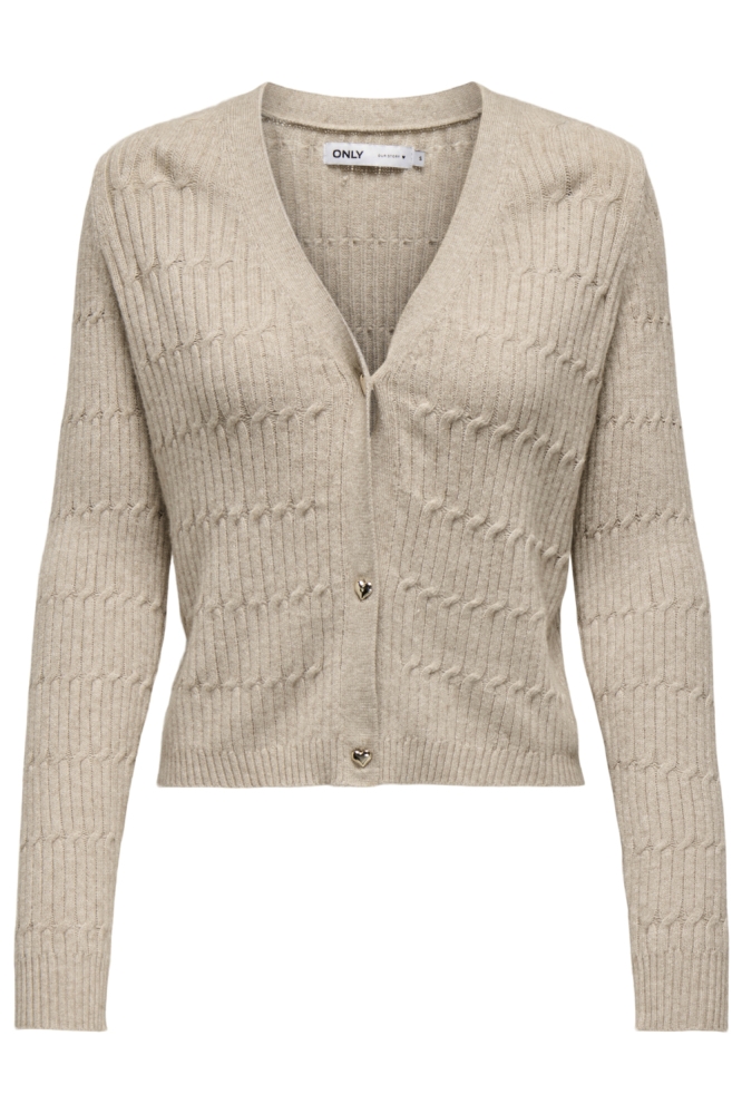 Only beige dames vest | Vooraanzicht