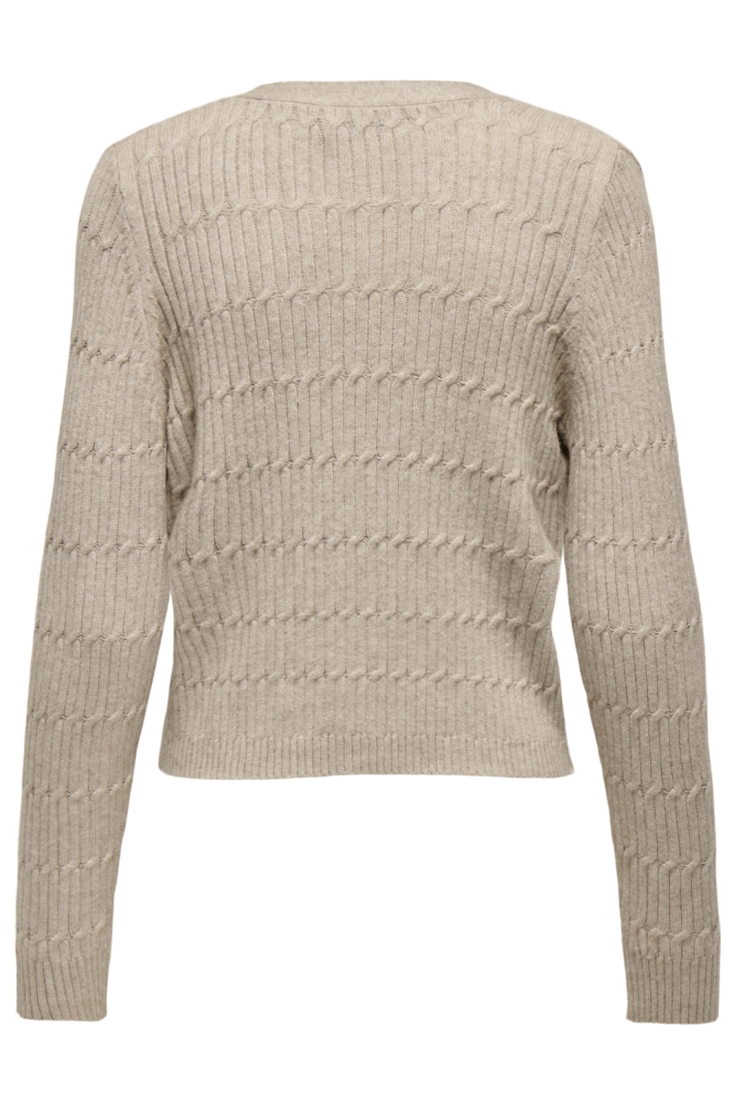 Only beige dames vest | Achteraanzicht