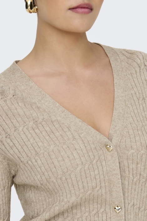 Only beige dames vest | Kleurstaal