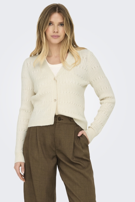 Only beige dames vest | Model vooraanzicht