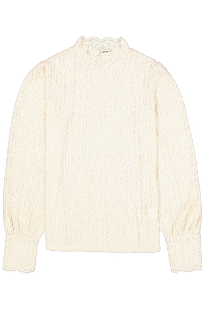 Garcia beige dames t-shirt | Vooraanzicht