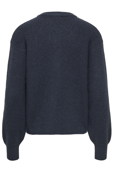 Jacqueline de Yong blauwe dames vest | Achteraanzicht