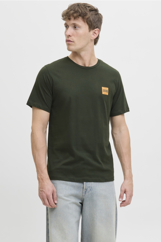 Jack & Jones groene heren t-shirt | Model vooraanzicht
