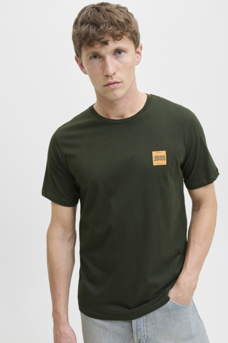 Jack & Jones groene heren t-shirt | Close up