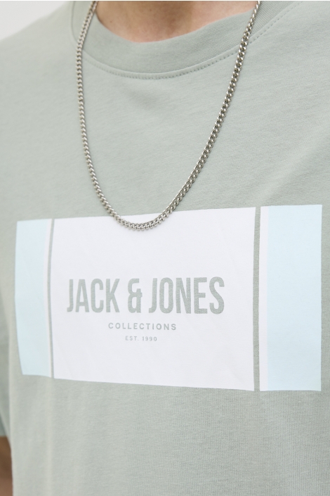Jack & Jones groene heren t-shirt | Close up