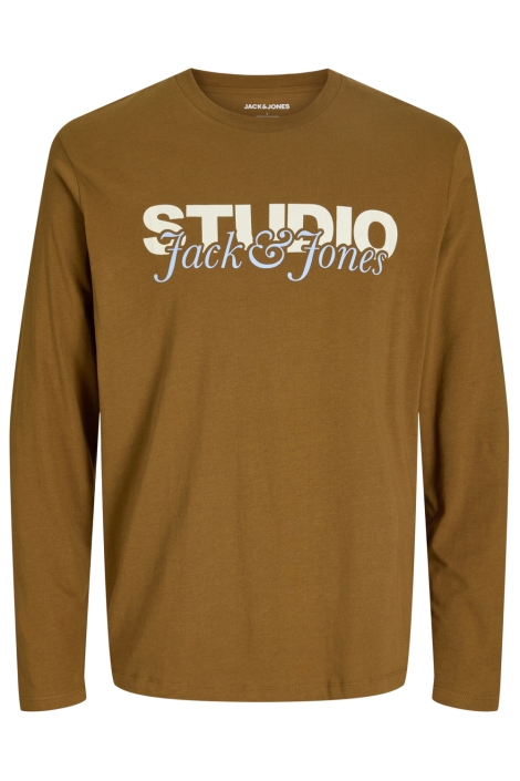 Jack & Jones camel heren t-shirt | Vooraanzicht