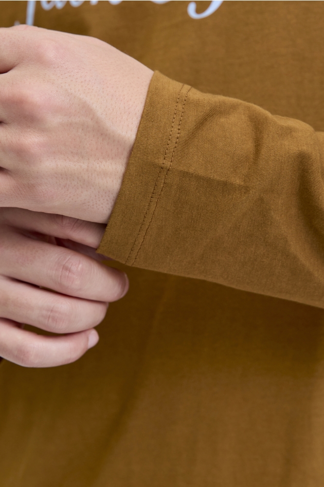 Jack & Jones camel heren t-shirt | Kleurstaal