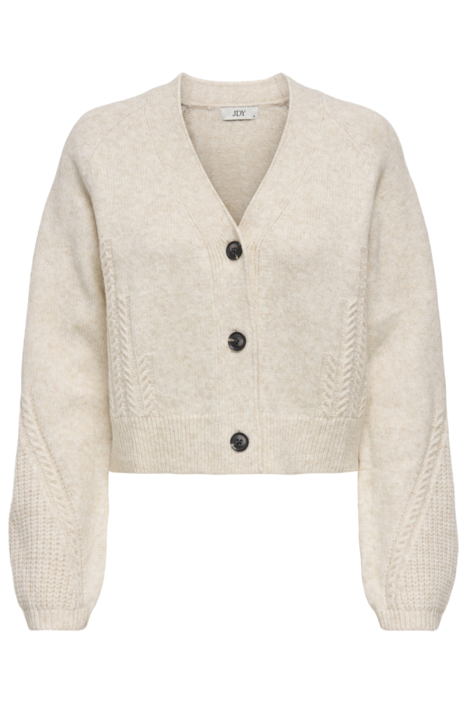 Jacqueline de Yong beige dames vest | Vooraanzicht