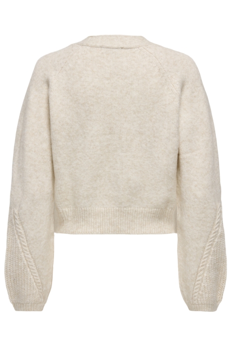 Jacqueline de Yong beige dames vest | Achteraanzicht