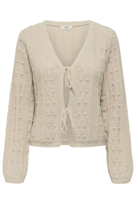 Jacqueline de Yong ecru dames vest | Vooraanzicht