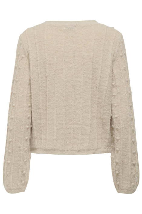 Jacqueline de Yong ecru dames vest | Achteraanzicht