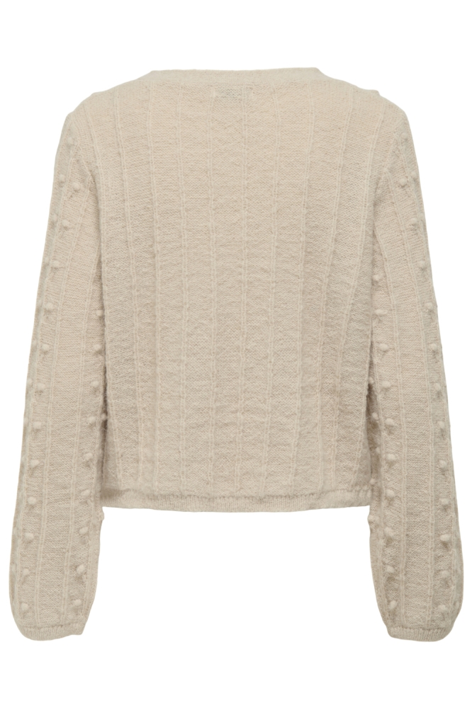 Jacqueline de Yong ecru dames vest | Achteraanzicht