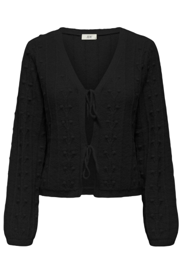 Jacqueline de Yong Vest JDYSIGRID LIFE L/S TIE CARDIGAN KNT 15351394 BLACK