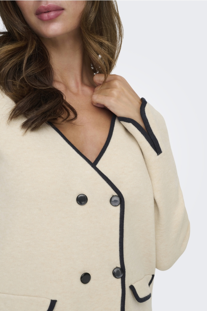 Jacqueline de Yong beige dames vest | Close up