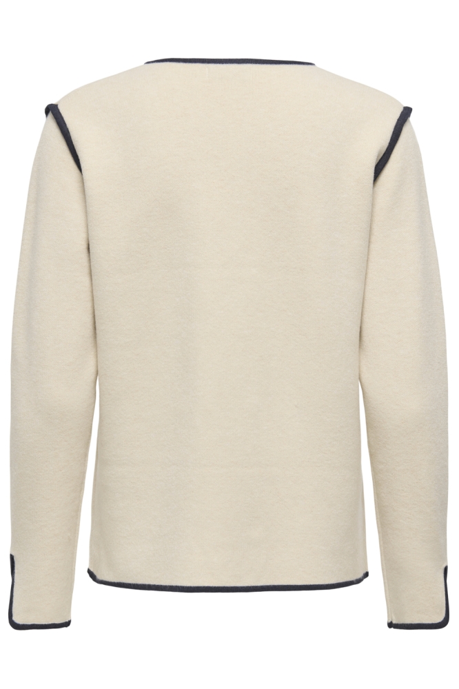 Jacqueline de Yong beige dames vest | Achteraanzicht