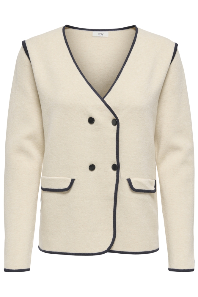 Jacqueline de Yong beige dames vest | Vooraanzicht