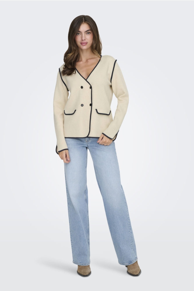 Jacqueline de Yong beige dames vest | Model