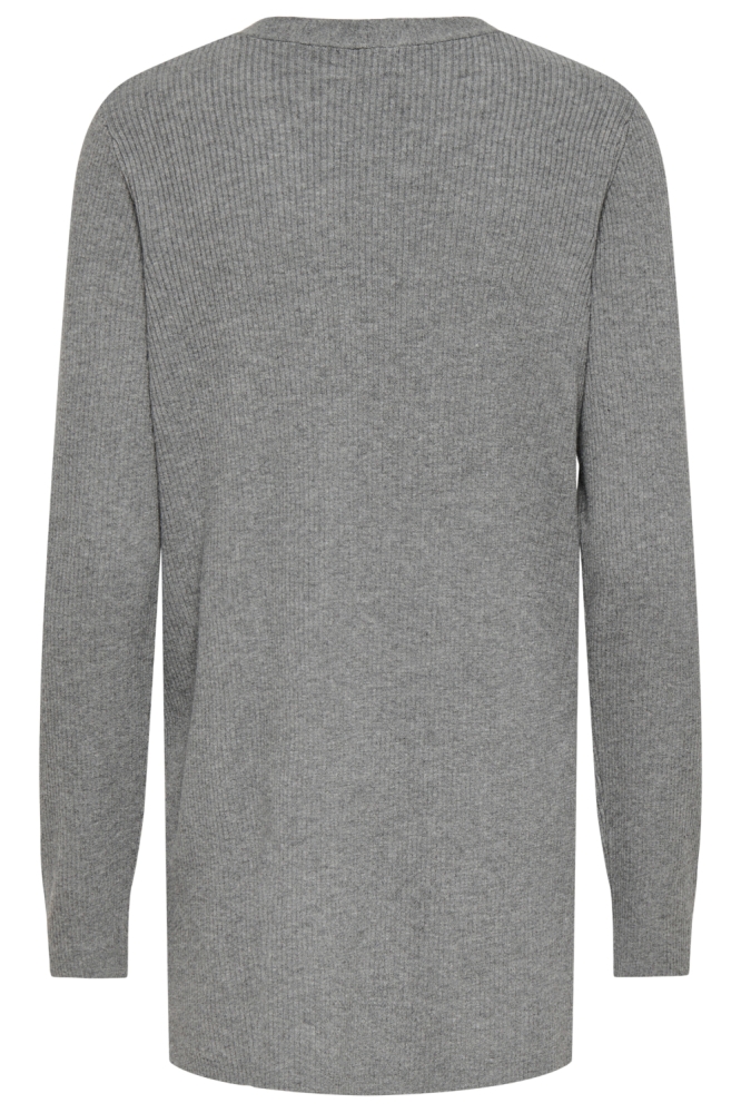 Jacqueline de Yong grijze dames vest | Achteraanzicht