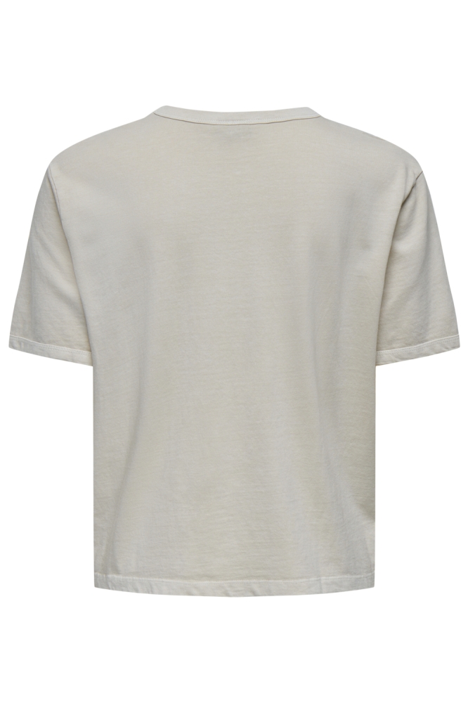 Jacqueline de Yong beige dames t-shirt | Achteraanzicht