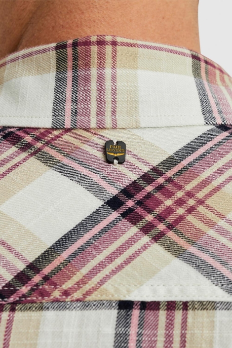 PME legend beige heren overhemd | Close up