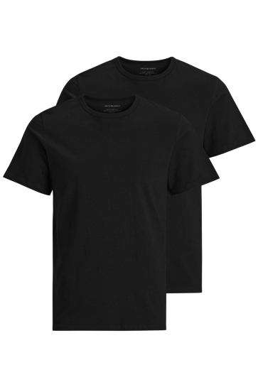 Jack & Jones JACBASIC CREW NECK TEE SS 2 PACK NO 12133913 BLACK