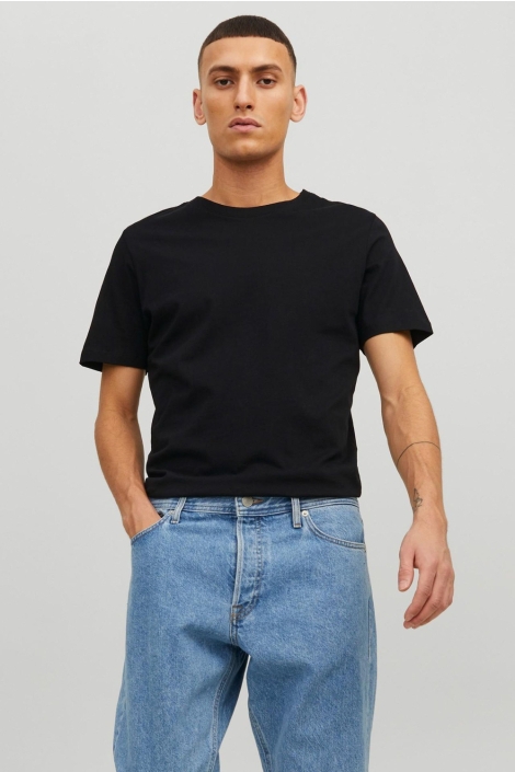 Jack & Jones zwarte heren t-shirt | Model vooraanzicht