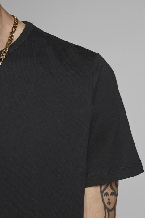 Jack & Jones zwarte heren t-shirt | Close up