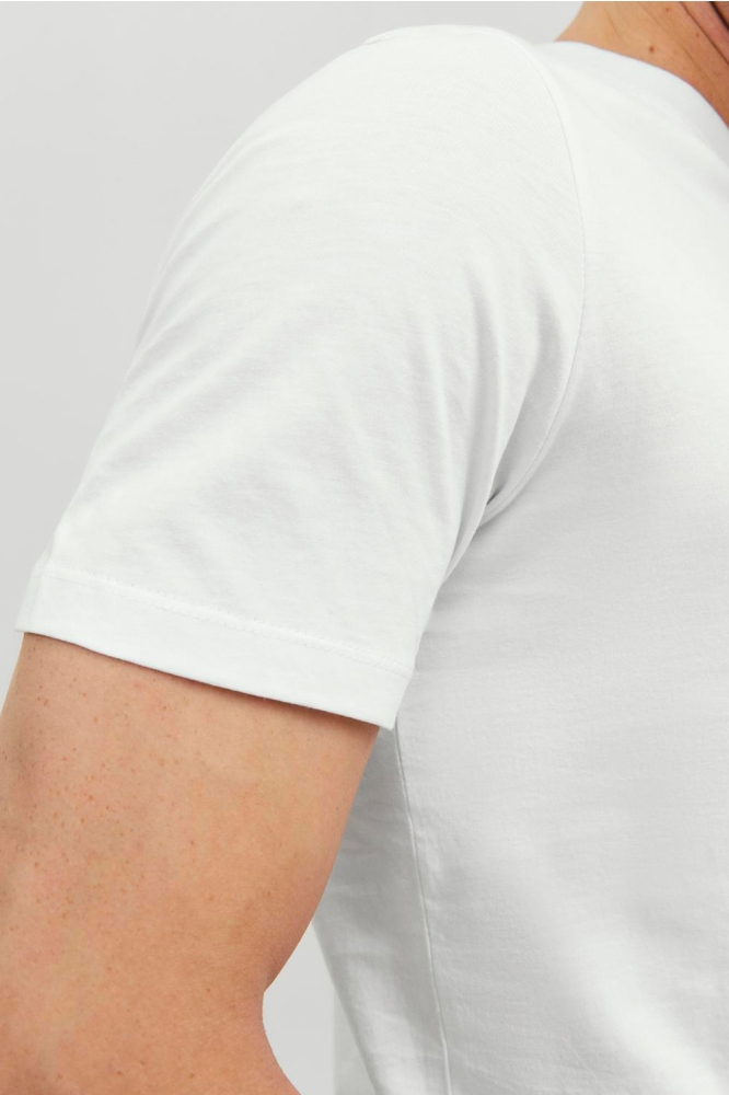 Jack & Jones witte heren t-shirt | Close up