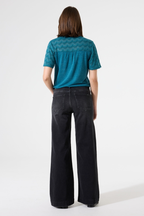 Garcia blauwe dames t-shirt | Model