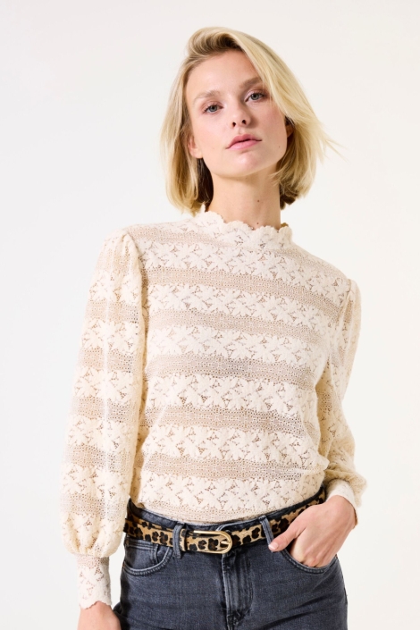 Garcia beige dames t-shirt | Model