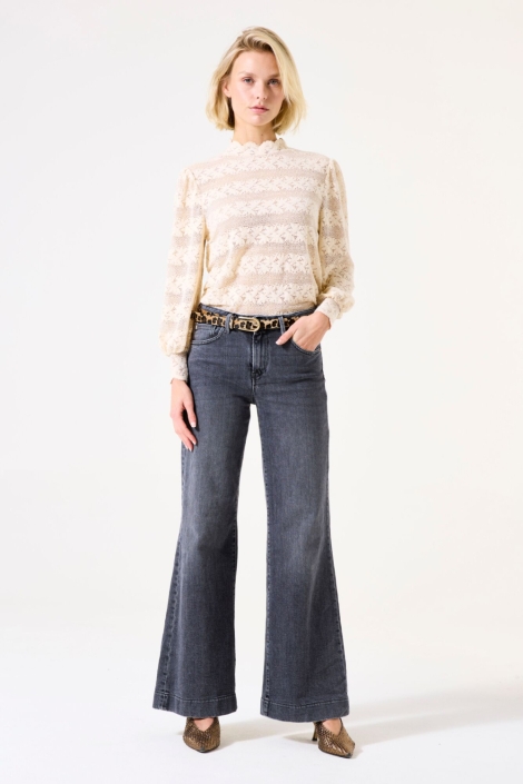 Garcia beige dames t-shirt | Model