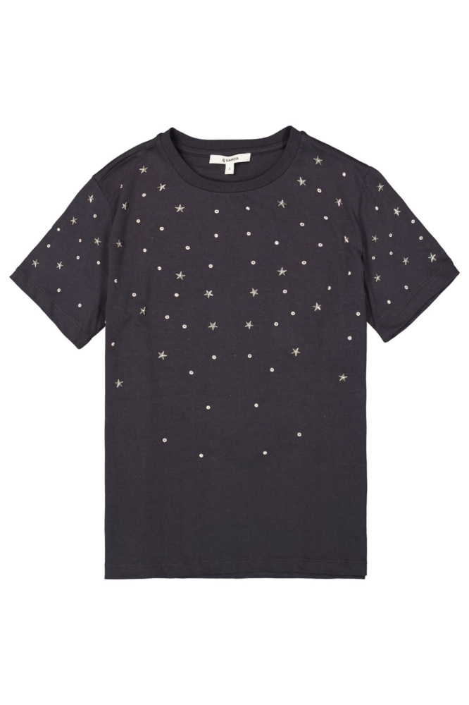 Garcia grijze dames t-shirt | Vooraanzicht