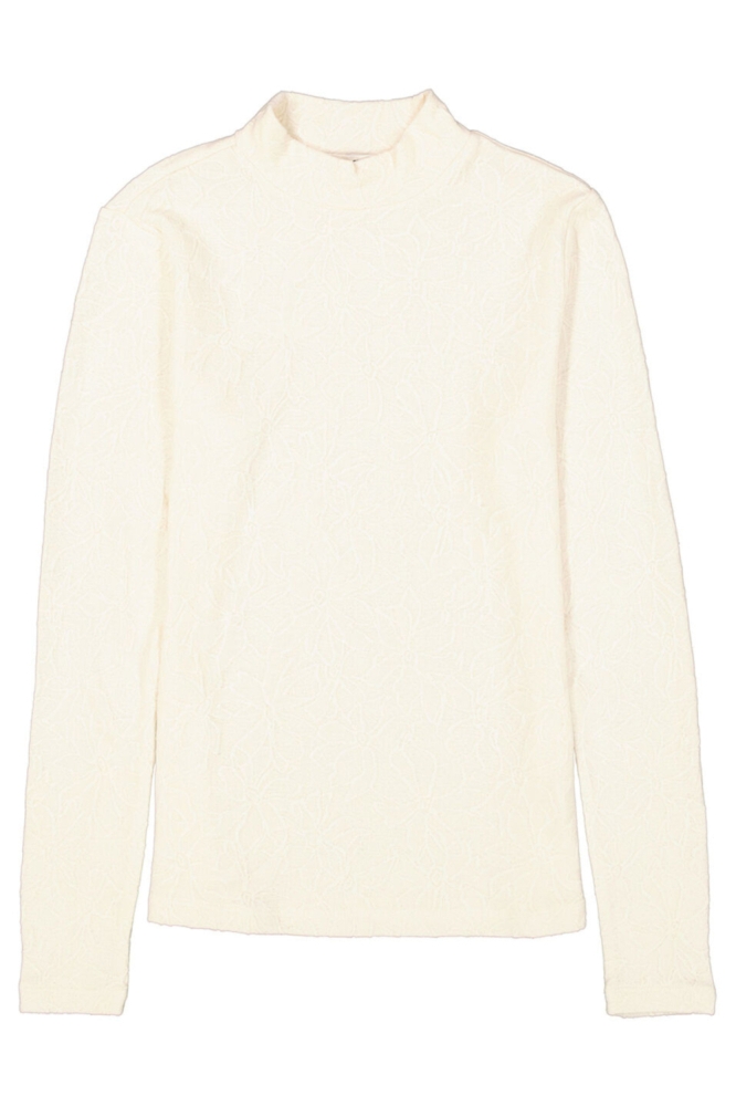 Garcia ecru dames t-shirt | Vooraanzicht
