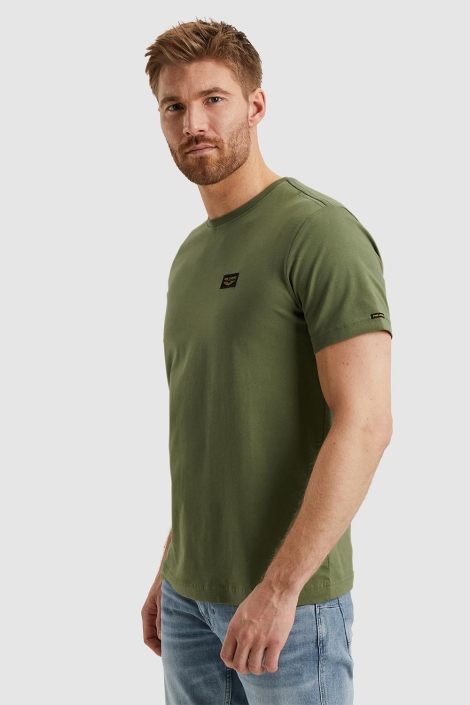 PME legend groene heren t-shirt | Model zijaanzicht
