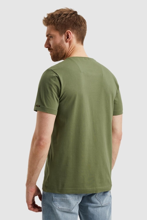 PME legend groene heren t-shirt | Model achteraanzicht