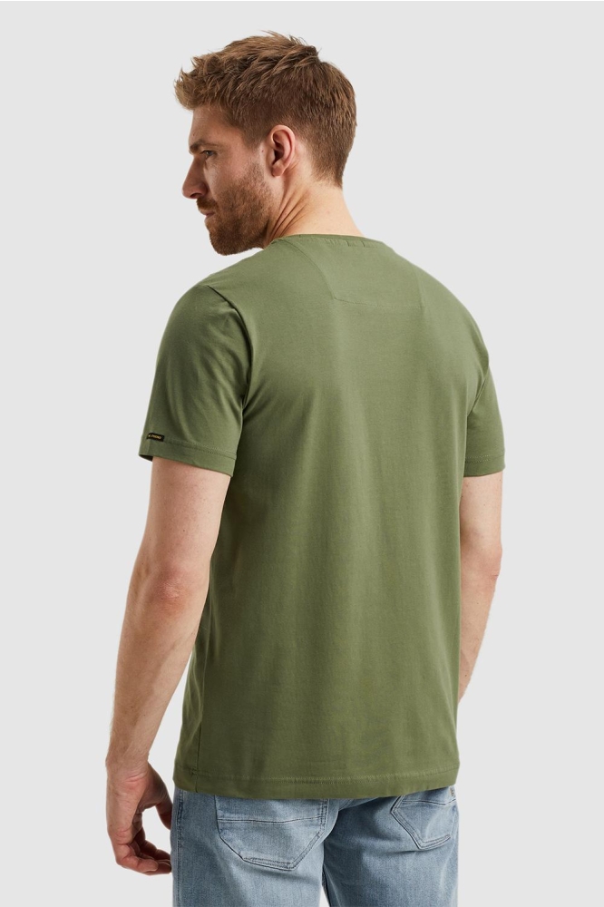 PME legend groene heren t-shirt | Model achteraanzicht