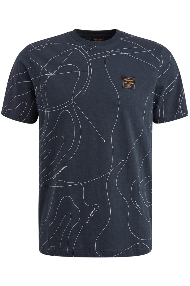 PME legend blauwe heren t-shirt | Vooraanzicht