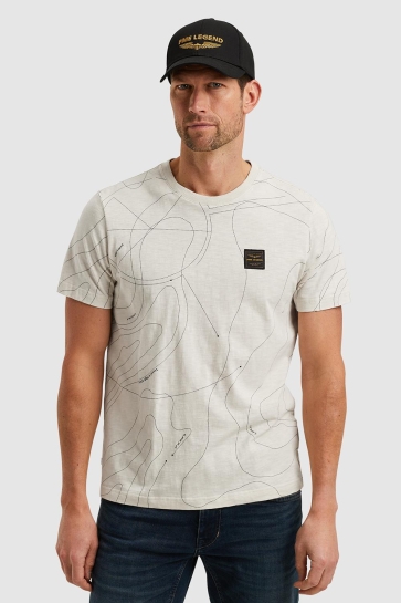 PME legend short sleeve r-neck slub jersey pa Beige