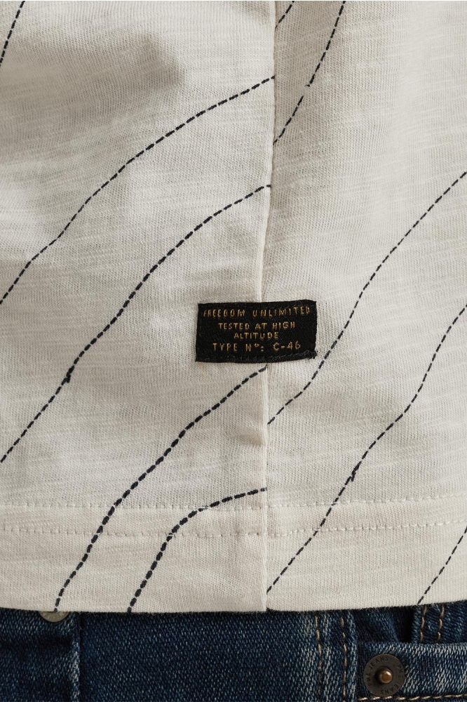 PME legend beige heren t-shirt | Close up