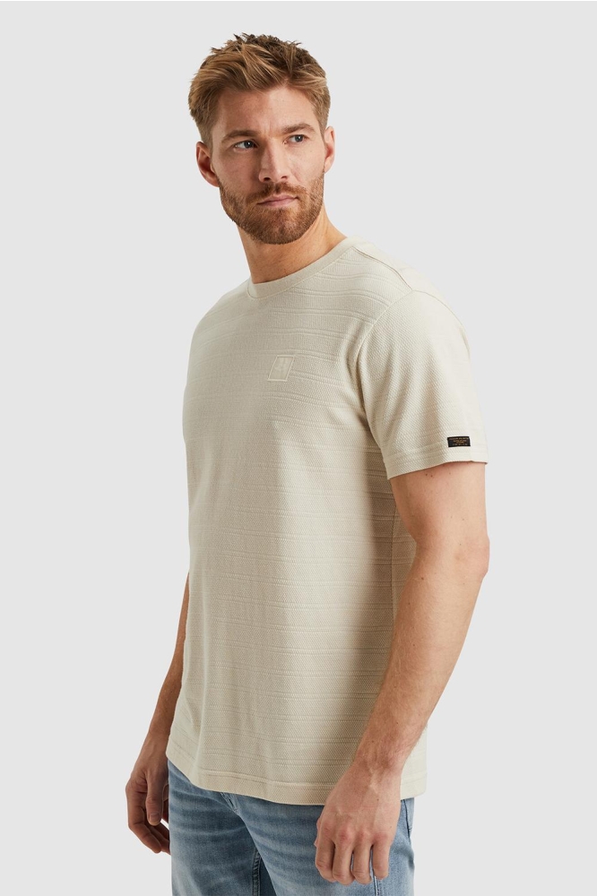 PME legend beige heren t-shirt | Model zijaanzicht