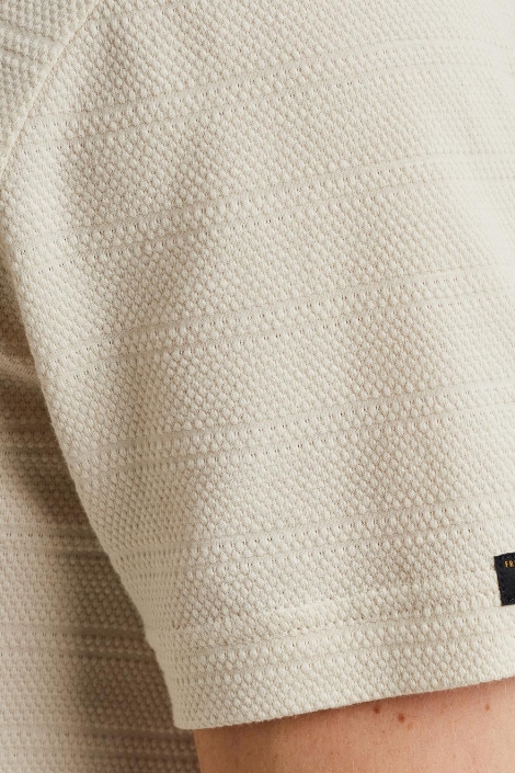PME legend beige heren t-shirt | Close up