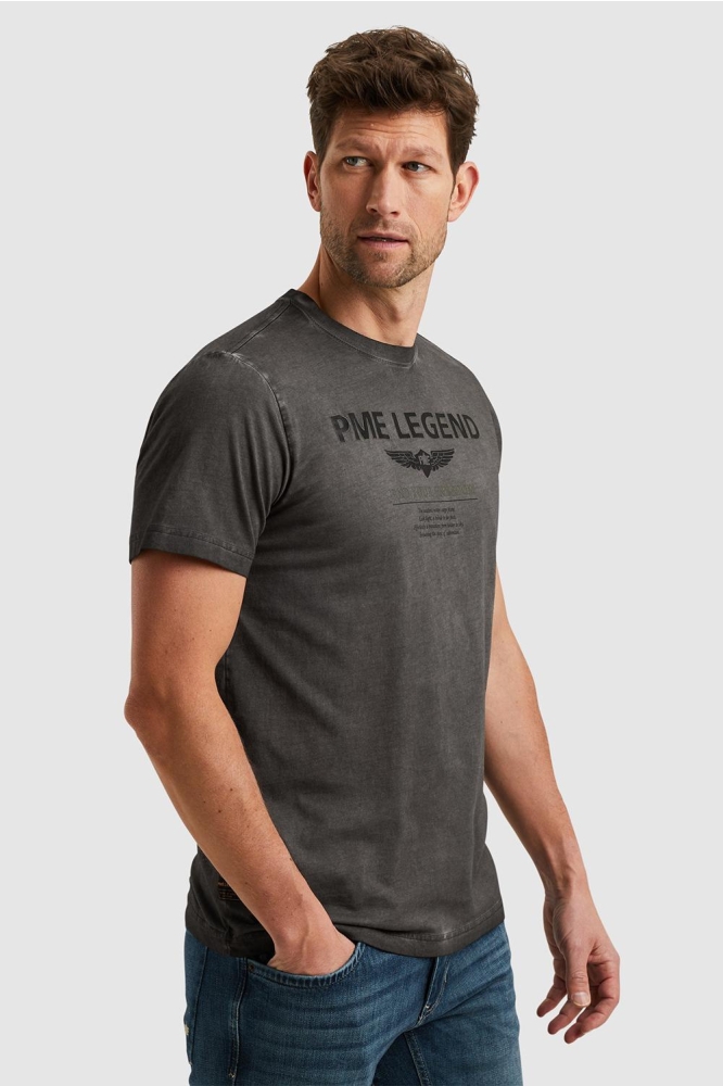PME legend grijze heren t-shirt | Model zijaanzicht