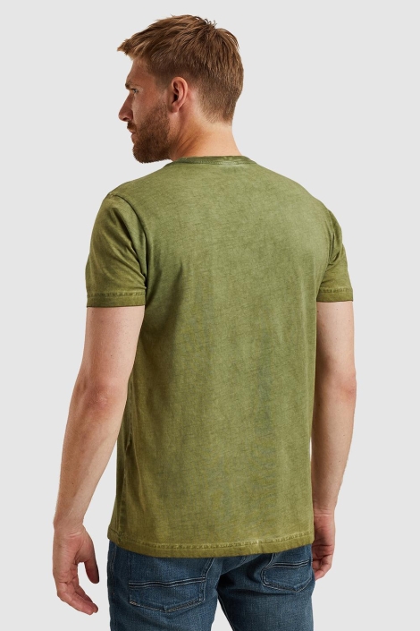 PME legend groene heren t-shirt | Model achteraanzicht