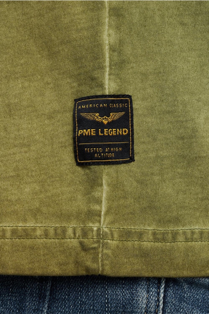 PME legend groene heren t-shirt | Close up