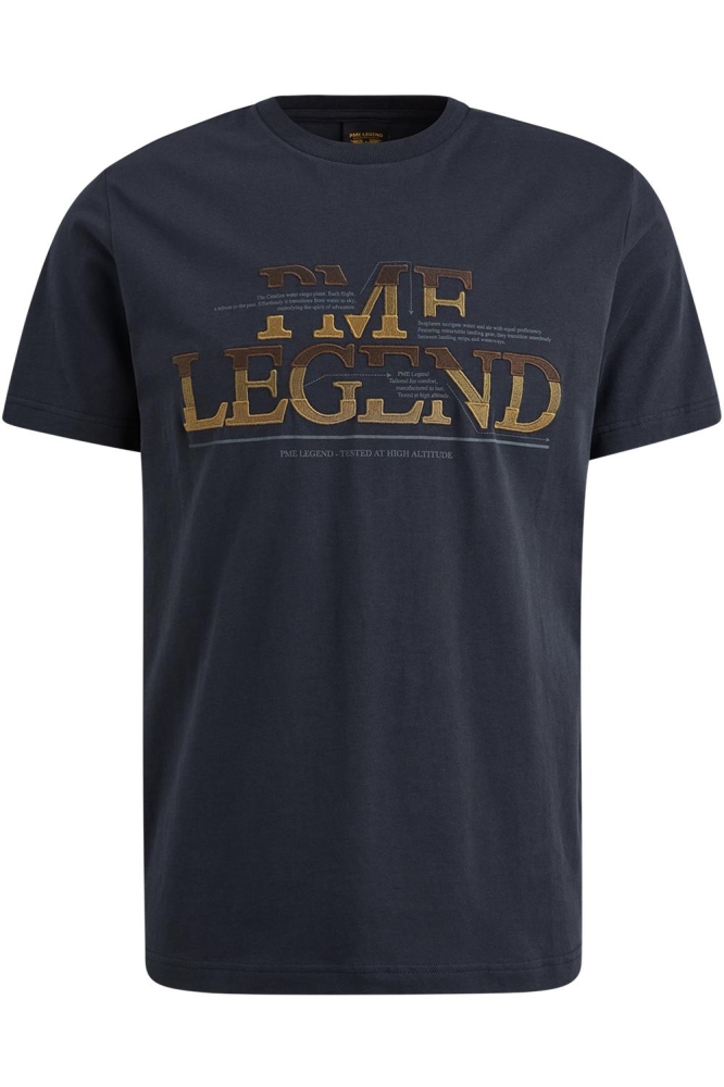 PME legend blauwe heren t-shirt | Vooraanzicht