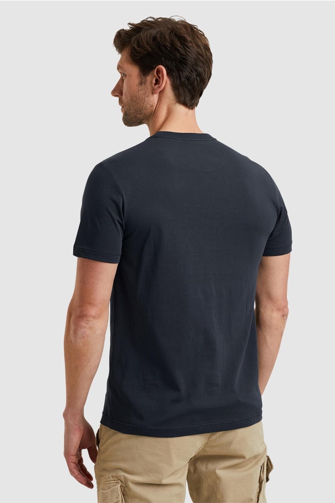 PME legend blauwe heren t-shirt | Model achteraanzicht