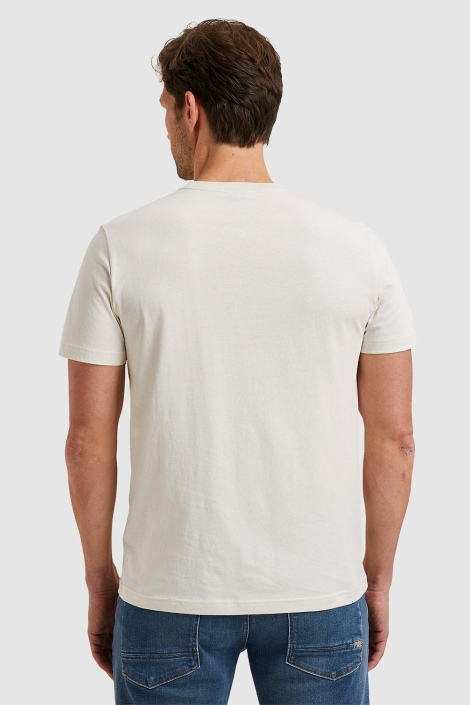 PME legend beige heren t-shirt | Model achteraanzicht